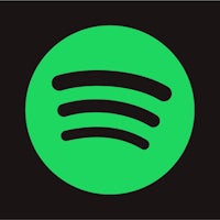 the spotify logo on a black background