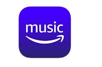 the amazon music logo on a black background